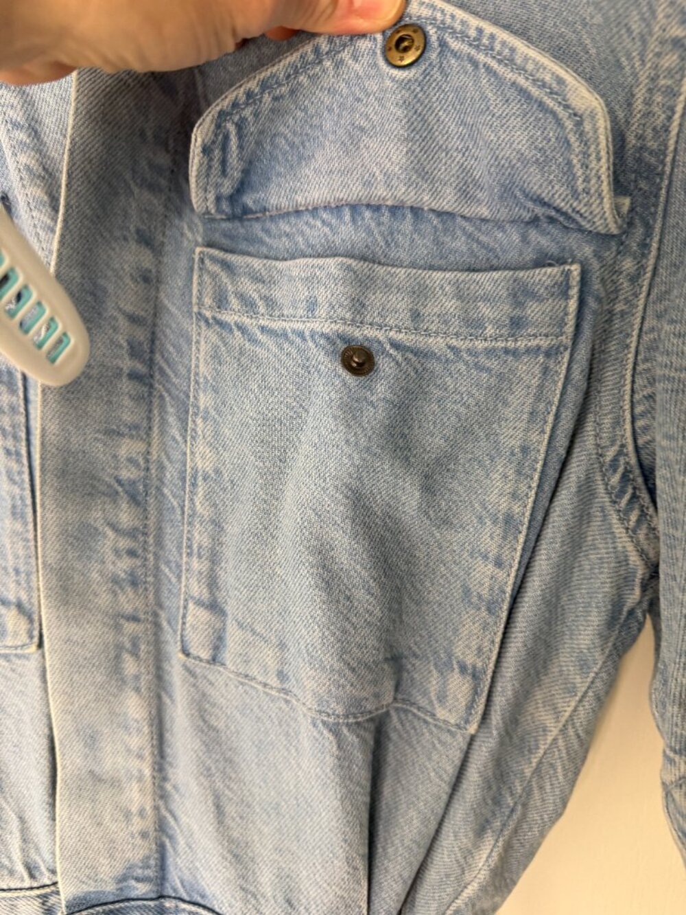 NWOT Rag & Bone Denim Utility Romper- XS- Blue Belted Short Sleeve- MSRP $398 - Picture 10 of 15